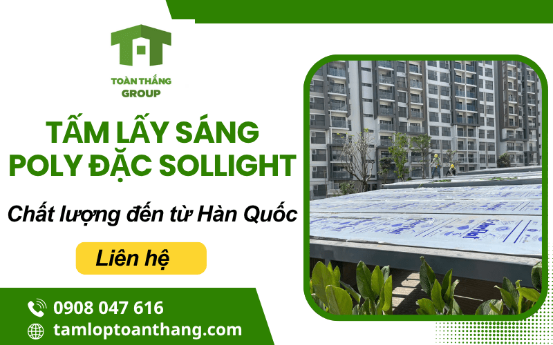 Tấm lấy sáng Poly đặc SolLight Hàn Quốc