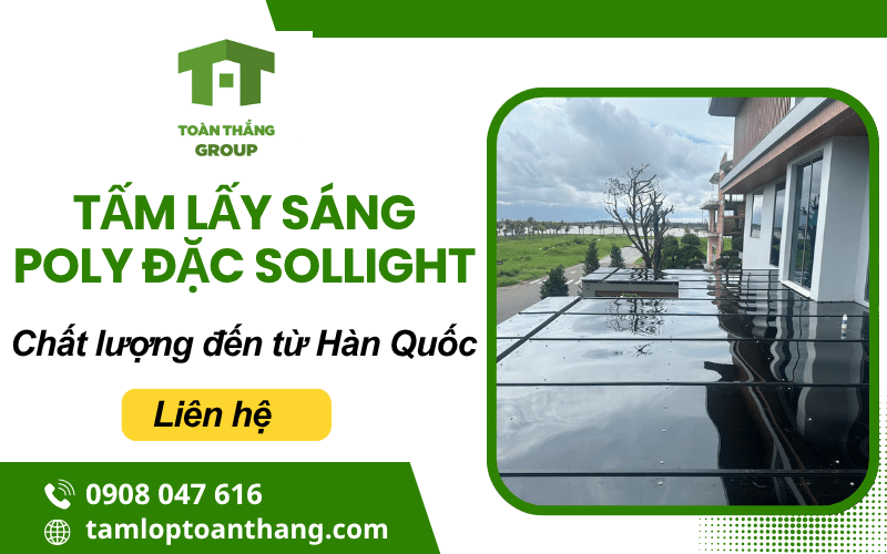 Tấm lấy sáng Poly đặc SolLight Hàn Quốc