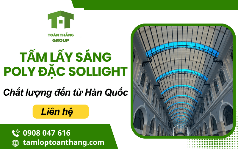 Tấm lấy sáng Poly đặc SolLight Hàn Quốc