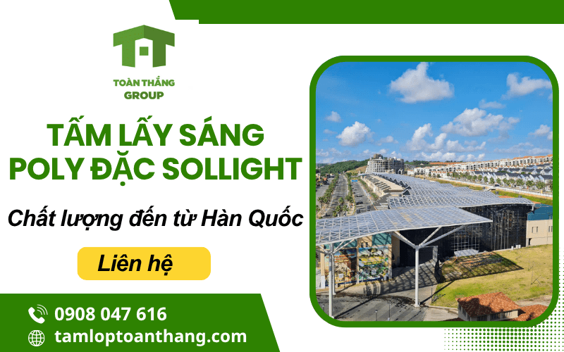 Tấm lấy sáng Poly đặc SolLight Hàn Quốc
